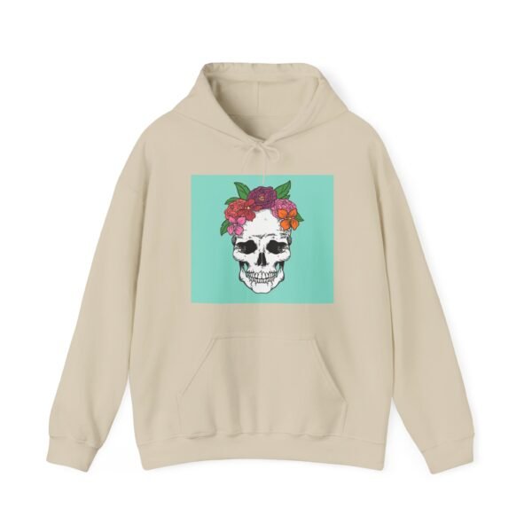 Skull Roses Tattoo Flowers Hoodie, Gothic Sweatshirt, Edgy Pullover, Dark Floral - Image 13