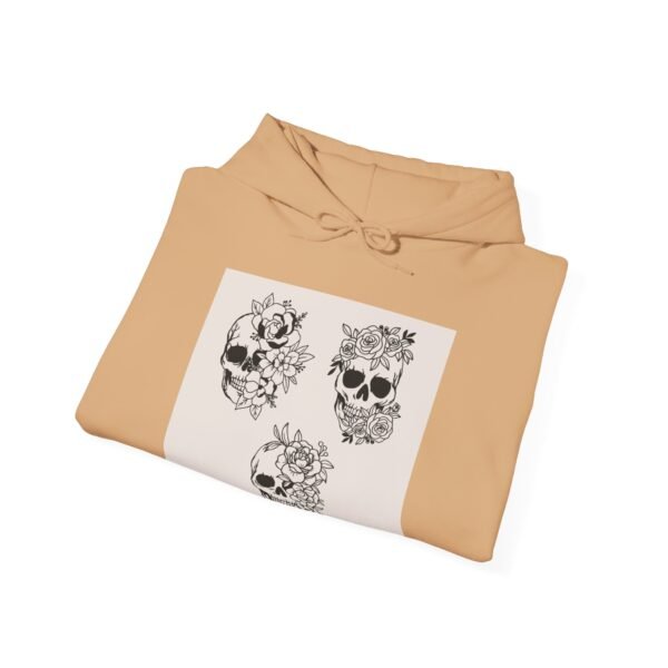 Skull Roses Tattoo Flowers Hoodie, Gothic Sweatshirt, Edgy Pullover, Dark Floral - Image 24