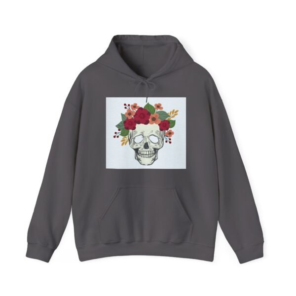 Skull Roses Tattoo Flowers Hoodie, Gothic Sweatshirt, Edgy Pullover, Dark Floral - Image 45