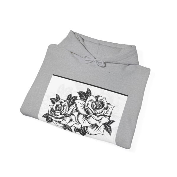 Skull Roses Tattoo Flowers Hoodie, Gothic Sweatshirt, Edgy Pullover, Dark Floral - Image 20