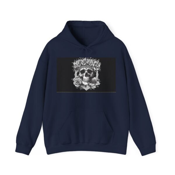 Skull Roses Tattoo Flowers Hoodie, Gothic Sweatshirt, Edgy Pullover, Dark Floral - Image 53