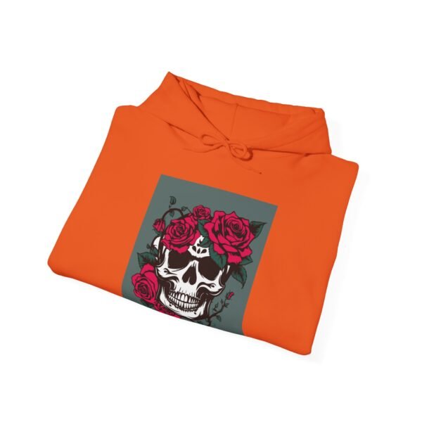 Skull Roses Tattoo Flowers Hoodie, Gothic Sweatshirt, Edgy Pullover, Dark Floral - Image 28
