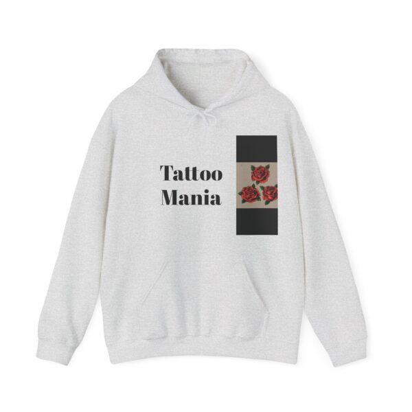 Skull Roses Tattoo Flowers Hoodie, Gothic Sweatshirt, Edgy Pullover, Dark Floral - Image 5