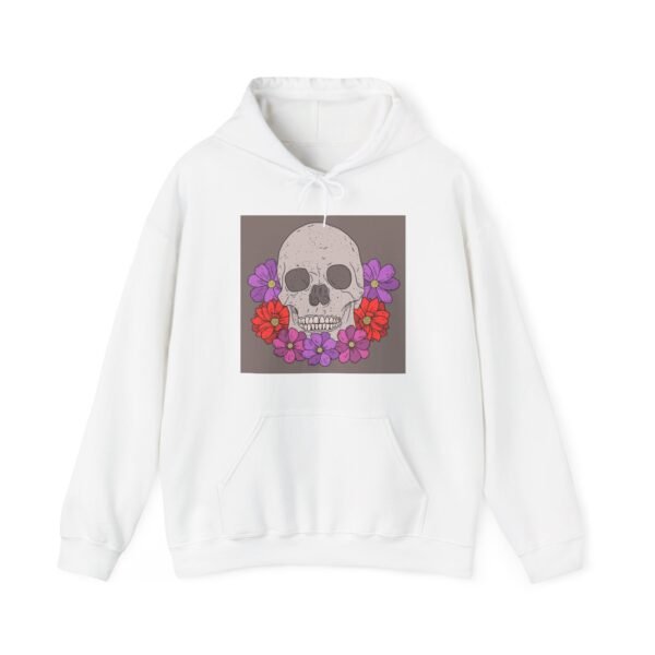 Skull Roses Tattoo Flowers Hoodie, Gothic Sweatshirt, Edgy Pullover, Dark Floral