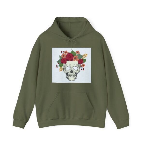 Skull Roses Tattoo Flowers Hoodie, Gothic Sweatshirt, Edgy Pullover, Dark Floral - Image 37