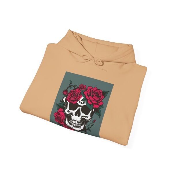 Skull Roses Tattoo Flowers Hoodie, Gothic Sweatshirt, Edgy Pullover, Dark Floral - Image 24