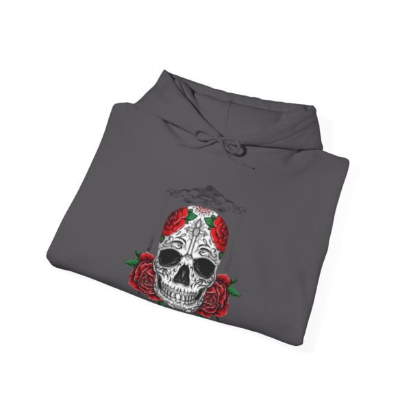 Skull Roses Tattoo Flowers Hoodie, Gothic Sweatshirt, Edgy Pullover, Dark Floral - Image 48