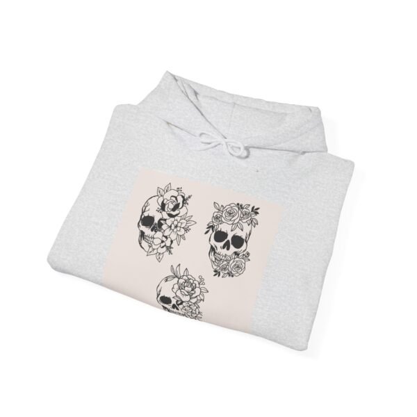 Skull Roses Tattoo Flowers Hoodie, Gothic Sweatshirt, Edgy Pullover, Dark Floral - Image 8