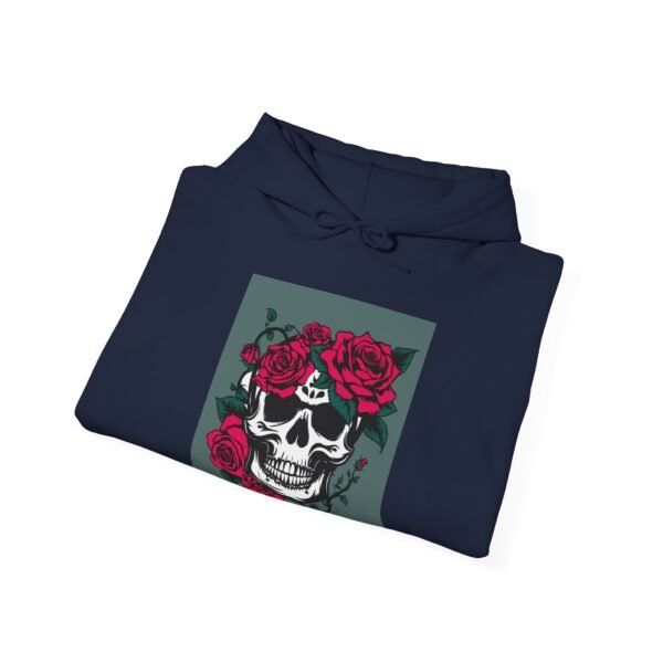 Skull Roses Tattoo Flowers Hoodie, Gothic Sweatshirt, Edgy Pullover, Dark Floral - Image 56