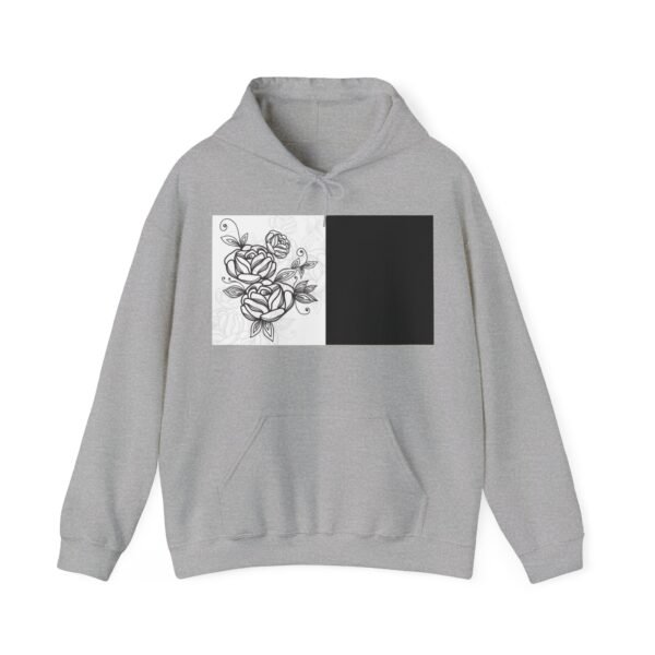 Skull Roses Tattoo Flowers Hoodie, Gothic Sweatshirt, Edgy Pullover, Dark Floral - Image 17