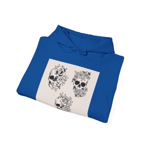 Skull Roses Tattoo Flowers Hoodie, Gothic Sweatshirt, Edgy Pullover, Dark Floral - Image 52