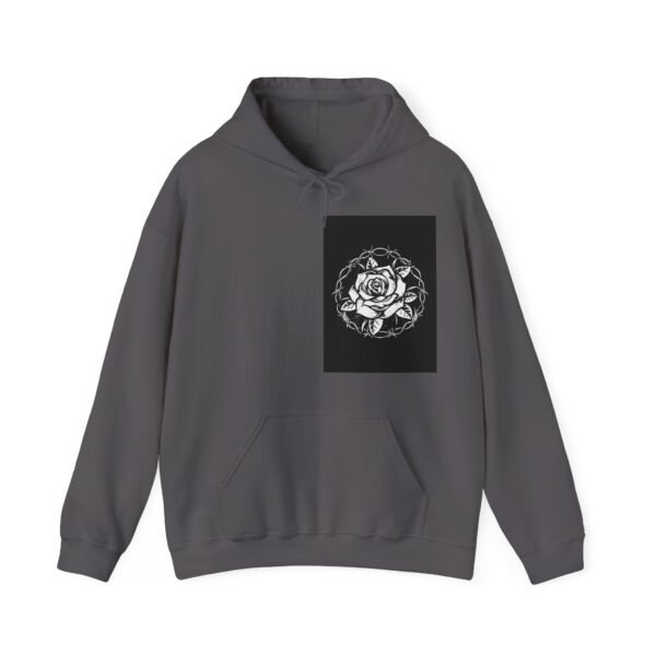 Skull Roses Tattoo Flowers Hoodie, Gothic Sweatshirt, Edgy Pullover, Dark Floral - Image 45
