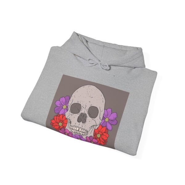 Skull Roses Tattoo Flowers Hoodie, Gothic Sweatshirt, Edgy Pullover, Dark Floral - Image 20