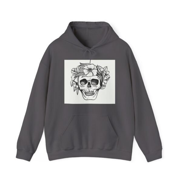 Skull Roses Tattoo Flowers Hoodie, Gothic Sweatshirt, Edgy Pullover, Dark Floral - Image 45