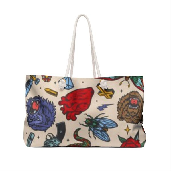 Tattoo Art Pattern Print Style Weekender Bag - Image 2