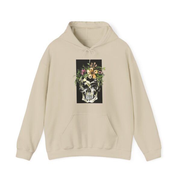 Skull Roses Tattoo Flowers Hoodie, Gothic Sweatshirt, Edgy Pullover, Dark Floral - Image 13