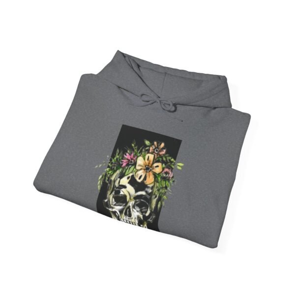 Skull Roses Tattoo Flowers Hoodie, Gothic Sweatshirt, Edgy Pullover, Dark Floral - Image 44