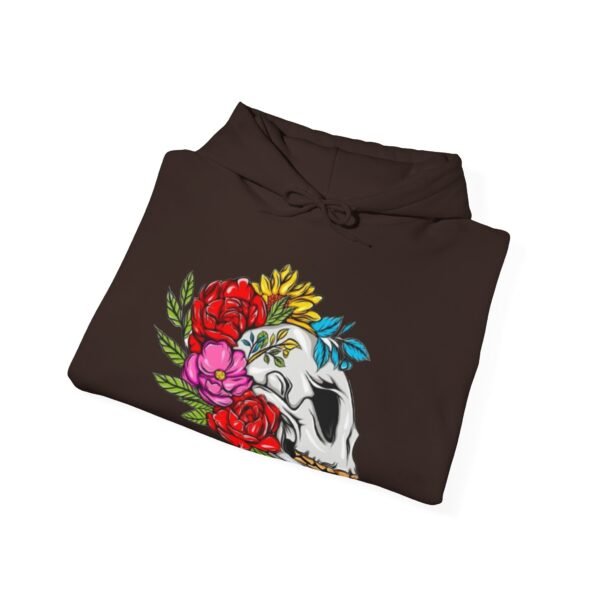 Skull Roses Tattoo Flowers Hoodie, Gothic Sweatshirt, Edgy Pullover, Dark Floral - Image 36