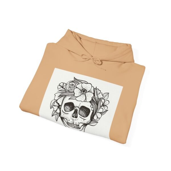 Skull Roses Tattoo Flowers Hoodie, Gothic Sweatshirt, Edgy Pullover, Dark Floral - Image 24