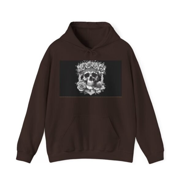 Skull Roses Tattoo Flowers Hoodie, Gothic Sweatshirt, Edgy Pullover, Dark Floral - Image 33