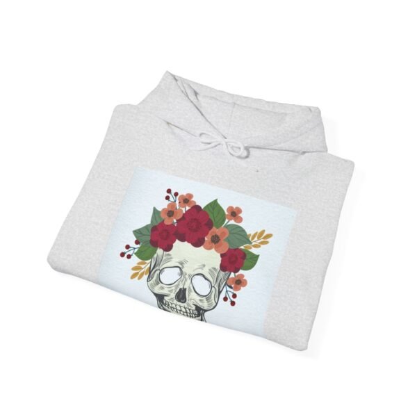 Skull Roses Tattoo Flowers Hoodie, Gothic Sweatshirt, Edgy Pullover, Dark Floral - Image 8