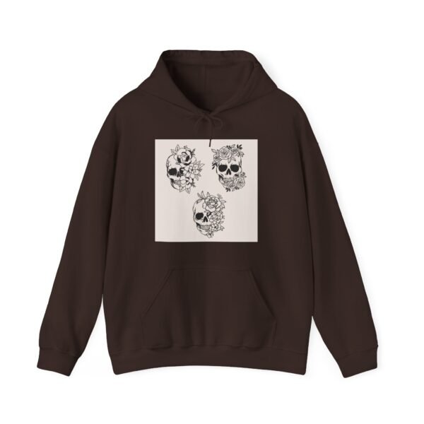 Skull Roses Tattoo Flowers Hoodie, Gothic Sweatshirt, Edgy Pullover, Dark Floral - Image 33