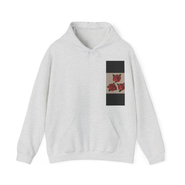 Skull Roses Tattoo Flowers Hoodie, Gothic Sweatshirt, Edgy Pullover, Dark Floral - Image 5