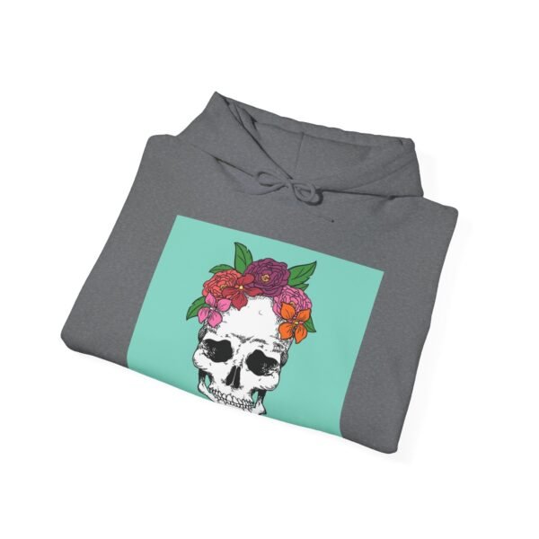 Skull Roses Tattoo Flowers Hoodie, Gothic Sweatshirt, Edgy Pullover, Dark Floral - Image 44