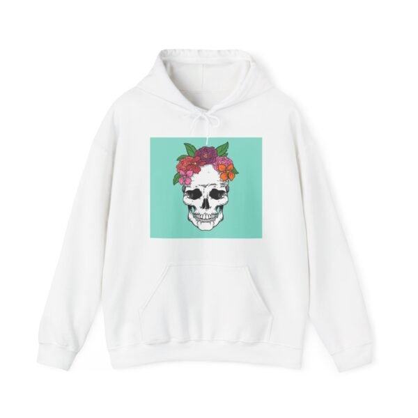 Skull Roses Tattoo Flowers Hoodie, Gothic Sweatshirt, Edgy Pullover, Dark Floral