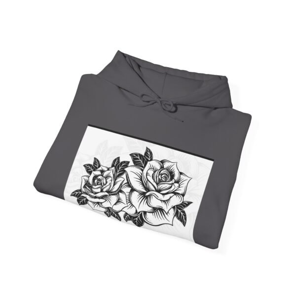 Skull Roses Tattoo Flowers Hoodie, Gothic Sweatshirt, Edgy Pullover, Dark Floral - Image 48