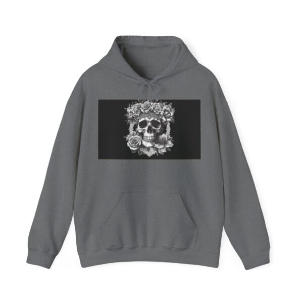 Skull Roses Tattoo Flowers Hoodie, Gothic Sweatshirt, Edgy Pullover, Dark Floral - Image 41