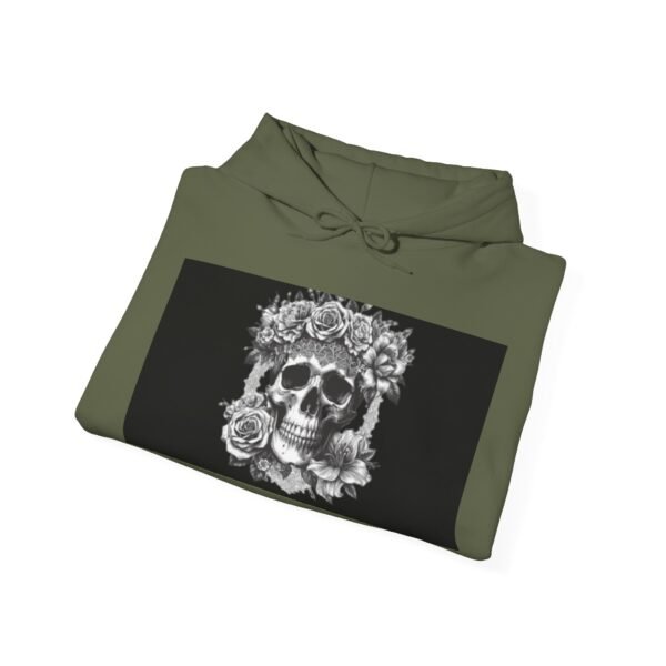 Skull Roses Tattoo Flowers Hoodie, Gothic Sweatshirt, Edgy Pullover, Dark Floral - Image 40