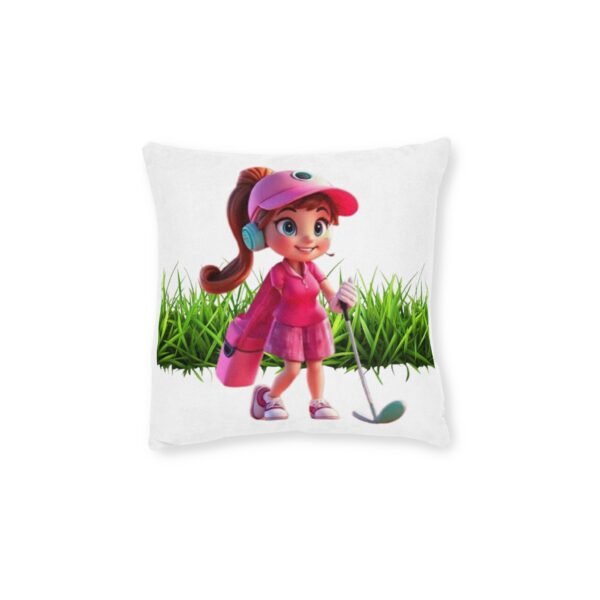Golf Golfing Sport Square Pillow - Cheerful Family Design