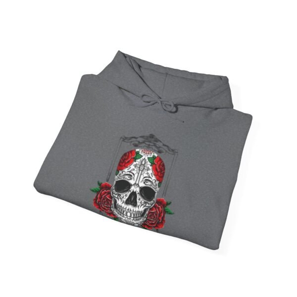Skull Roses Tattoo Flowers Hoodie, Gothic Sweatshirt, Edgy Pullover, Dark Floral - Image 44