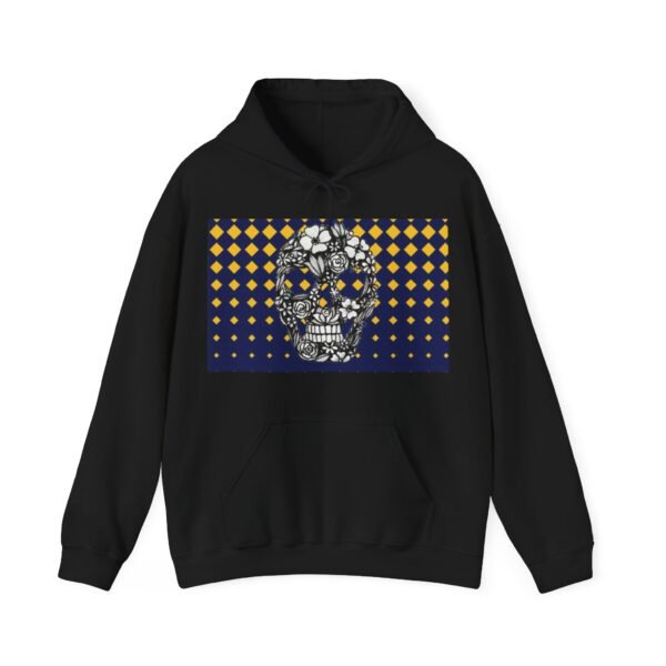 Skull Roses Tattoo Flowers Hoodie, Gothic Sweatshirt, Edgy Pullover, Dark Floral - Image 9