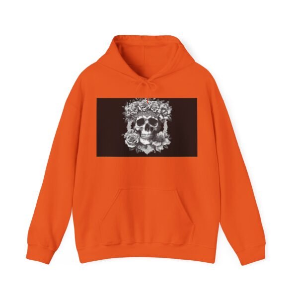 Skull Roses Tattoo Flowers Hoodie, Gothic Sweatshirt, Edgy Pullover, Dark Floral - Image 25