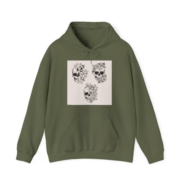 Skull Roses Tattoo Flowers Hoodie, Gothic Sweatshirt, Edgy Pullover, Dark Floral - Image 37
