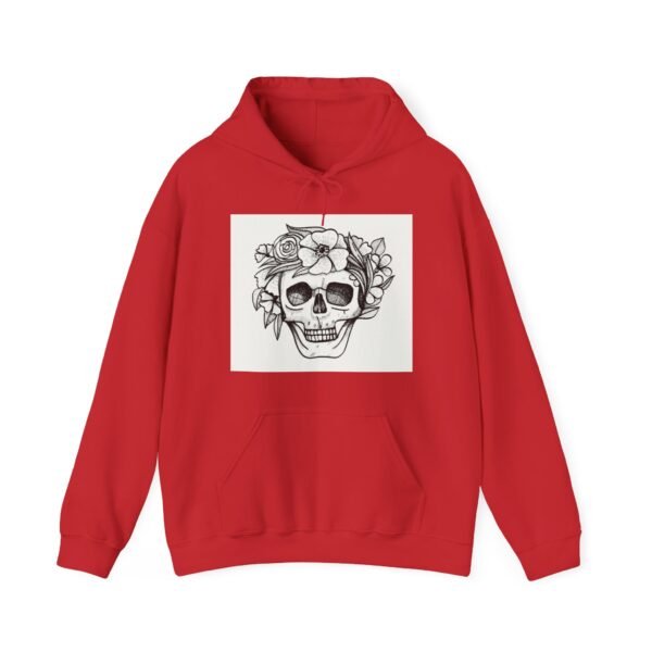 Skull Roses Tattoo Flowers Hoodie, Gothic Sweatshirt, Edgy Pullover, Dark Floral - Image 65