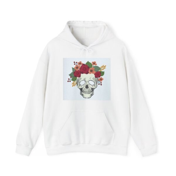 Skull Roses Tattoo Flowers Hoodie, Gothic Sweatshirt, Edgy Pullover, Dark Floral