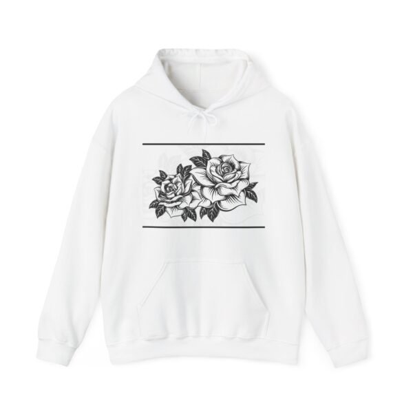 Skull Roses Tattoo Flowers Hoodie, Gothic Sweatshirt, Edgy Pullover, Dark Floral