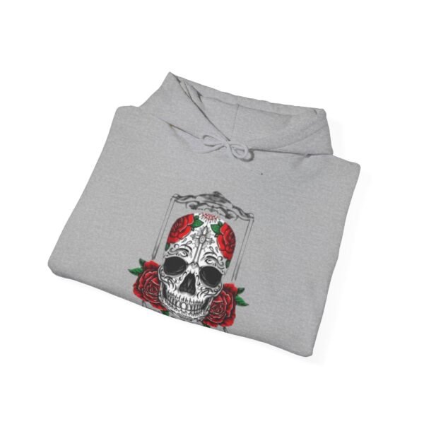 Skull Roses Tattoo Flowers Hoodie, Gothic Sweatshirt, Edgy Pullover, Dark Floral - Image 20