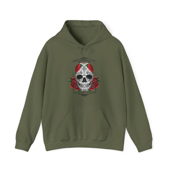Skull Roses Tattoo Flowers Hoodie, Gothic Sweatshirt, Edgy Pullover, Dark Floral - Image 37