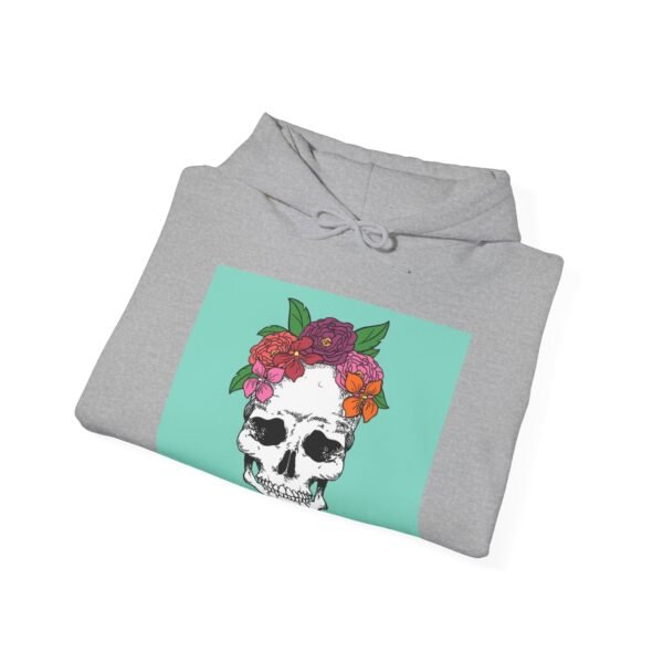 Skull Roses Tattoo Flowers Hoodie, Gothic Sweatshirt, Edgy Pullover, Dark Floral - Image 20