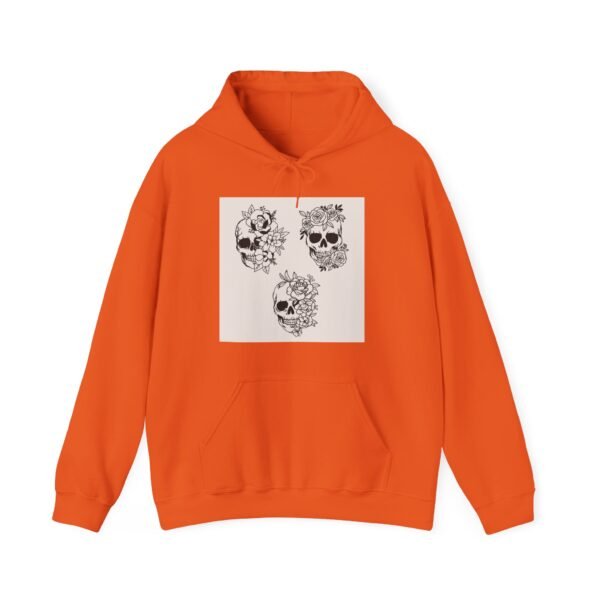 Skull Roses Tattoo Flowers Hoodie, Gothic Sweatshirt, Edgy Pullover, Dark Floral - Image 25