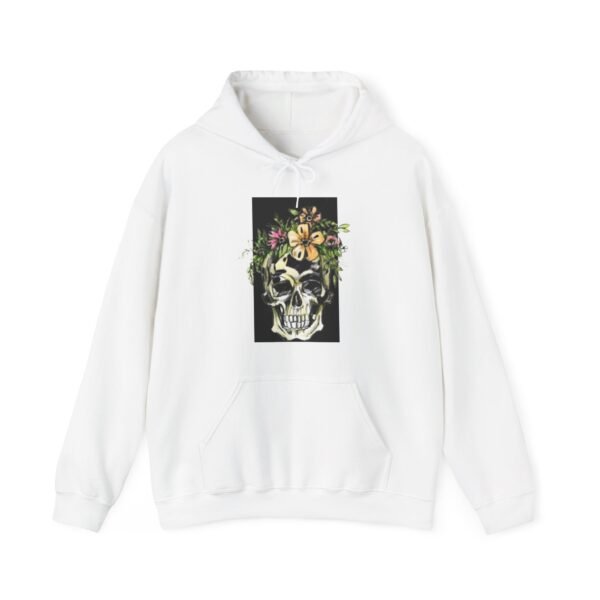 Skull Roses Tattoo Flowers Hoodie, Gothic Sweatshirt, Edgy Pullover, Dark Floral