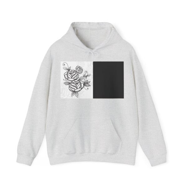 Skull Roses Tattoo Flowers Hoodie, Gothic Sweatshirt, Edgy Pullover, Dark Floral - Image 5