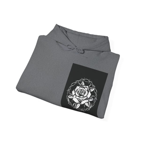 Skull Roses Tattoo Flowers Hoodie, Gothic Sweatshirt, Edgy Pullover, Dark Floral - Image 44