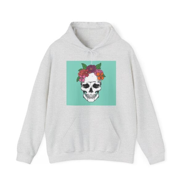 Skull Roses Tattoo Flowers Hoodie, Gothic Sweatshirt, Edgy Pullover, Dark Floral - Image 5