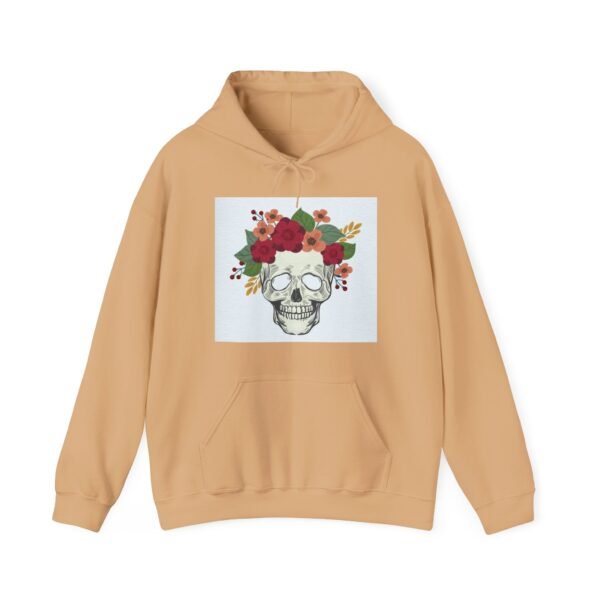 Skull Roses Tattoo Flowers Hoodie, Gothic Sweatshirt, Edgy Pullover, Dark Floral - Image 21