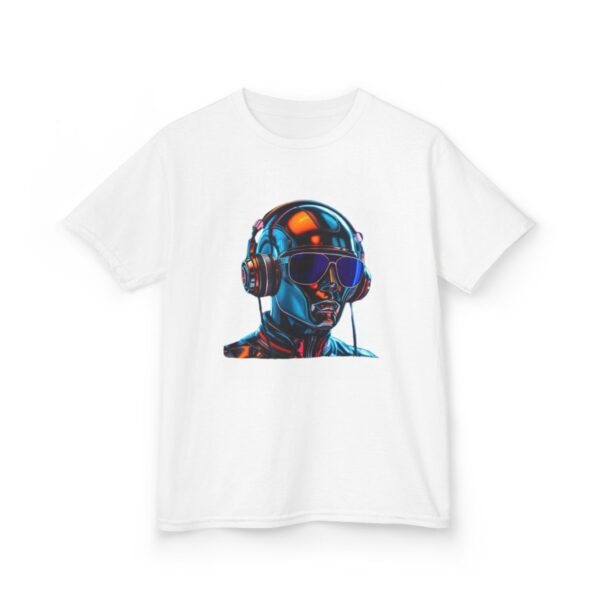 Sci fi Music Gaming Gamer  T-Shirt - Heavy Cotton Tee for Playful Youth - Image 3